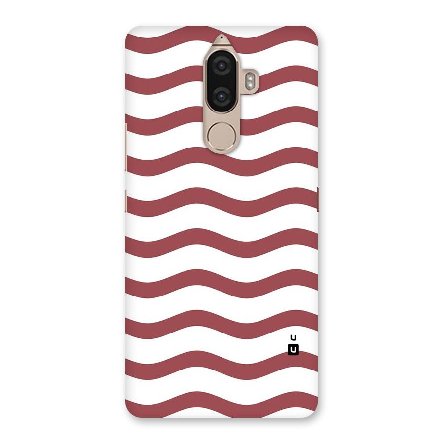 Flowing Stripes Red White Back Case for Lenovo K8 Note