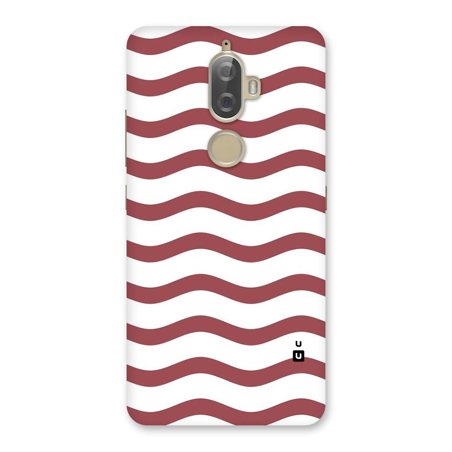 Flowing Stripes Red White Back Case for Lenovo K8 Plus