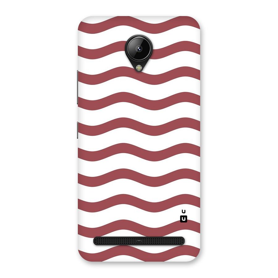 Flowing Stripes Red White Back Case for Lenovo C2