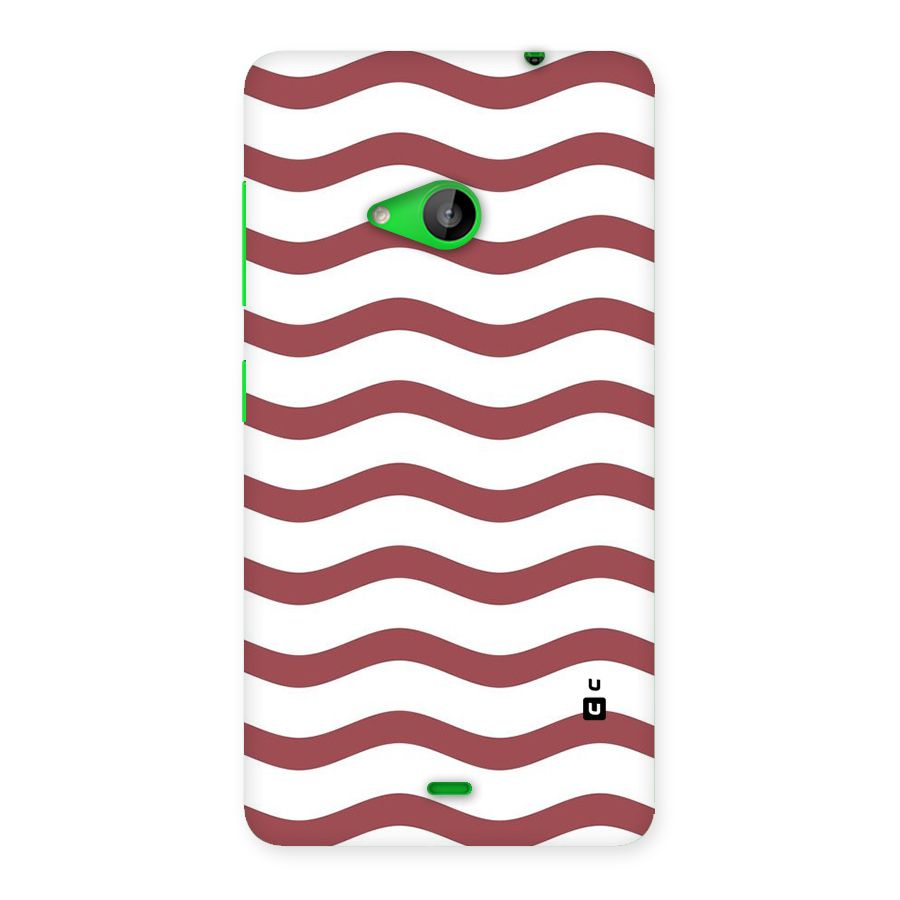 Flowing Stripes Red White Back Case for Lumia 535