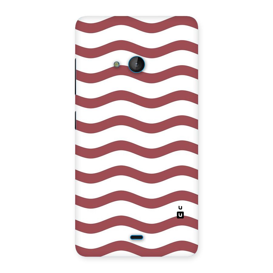 Flowing Stripes Red White Back Case for Lumia 540