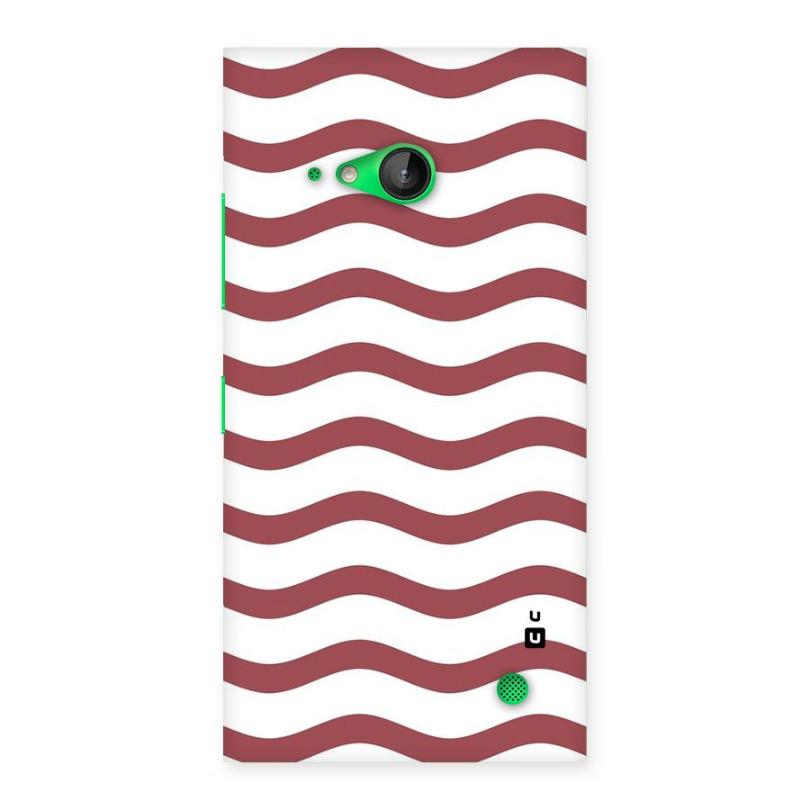 Flowing Stripes Red White Back Case for Lumia 730