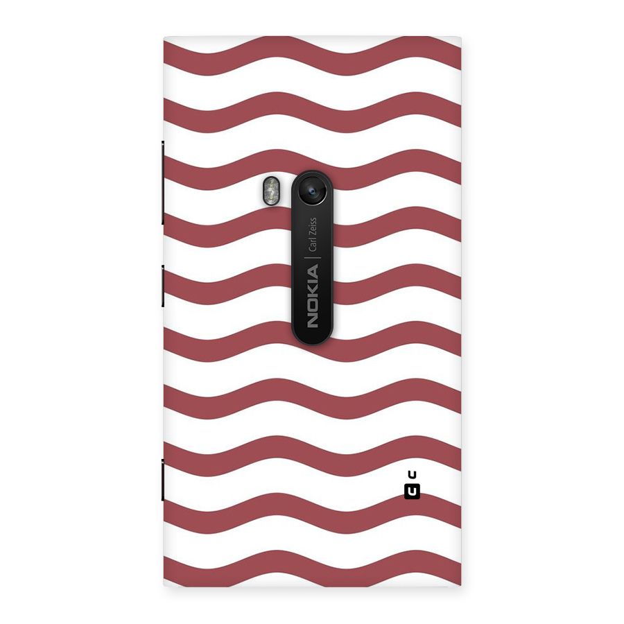 Flowing Stripes Red White Back Case for Lumia 920