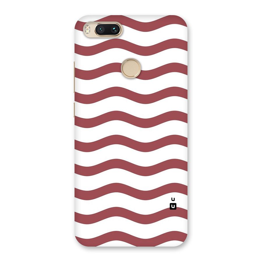 Flowing Stripes Red White Back Case for Mi A1
