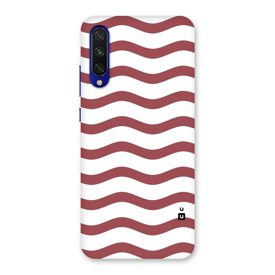 Flowing Stripes Red White Back Case for Mi A3