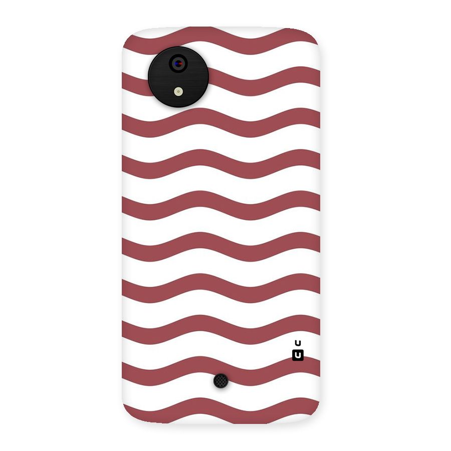 Flowing Stripes Red White Back Case for Micromax Canvas A1