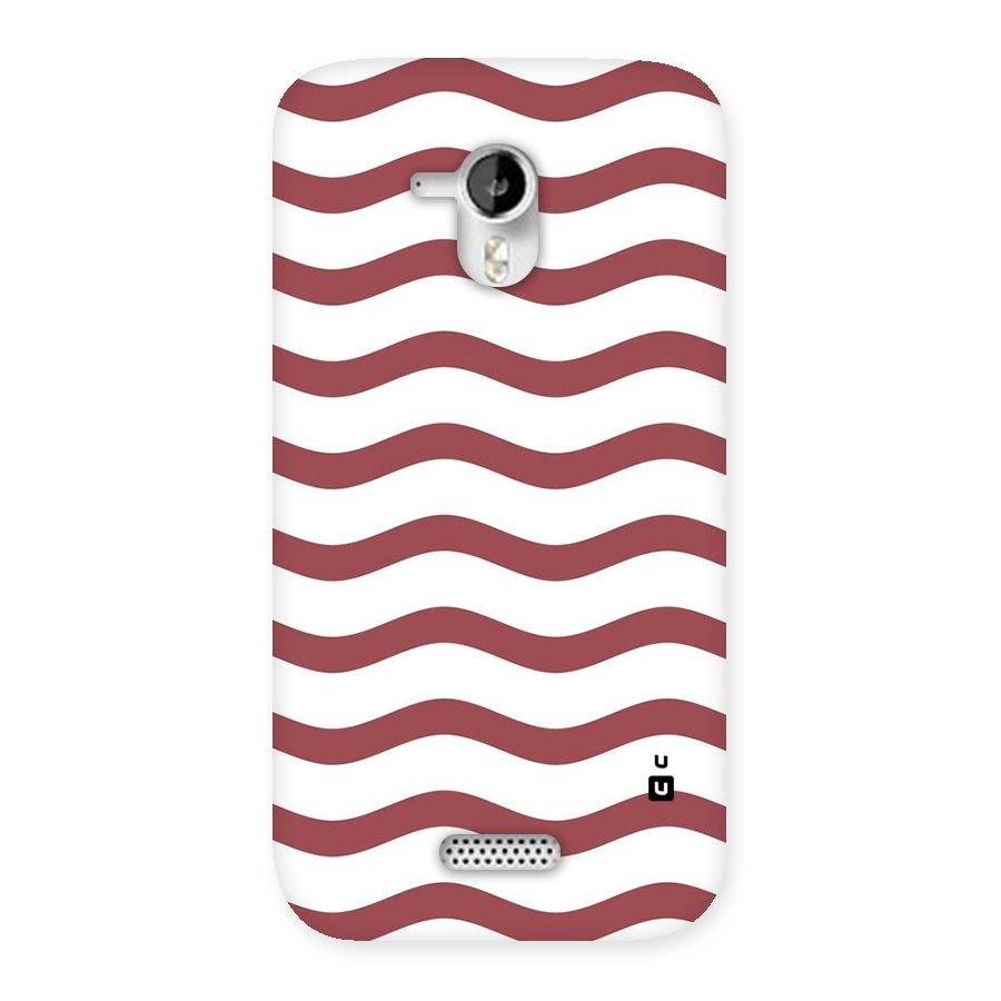 Flowing Stripes Red White Back Case for Micromax Canvas HD A116