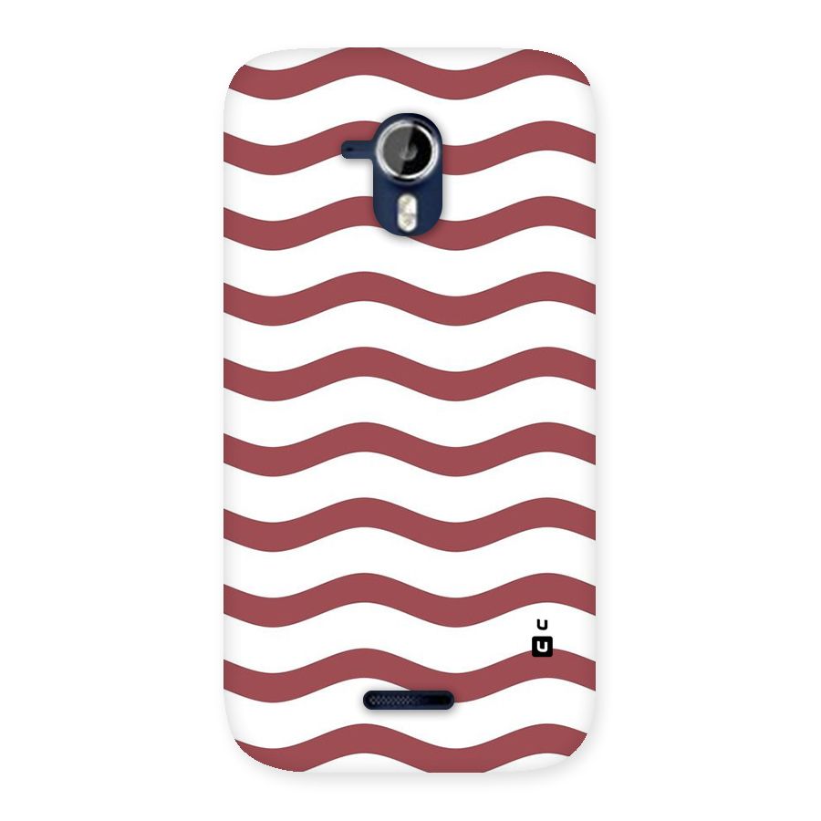Flowing Stripes Red White Back Case for Micromax Canvas Magnus A117