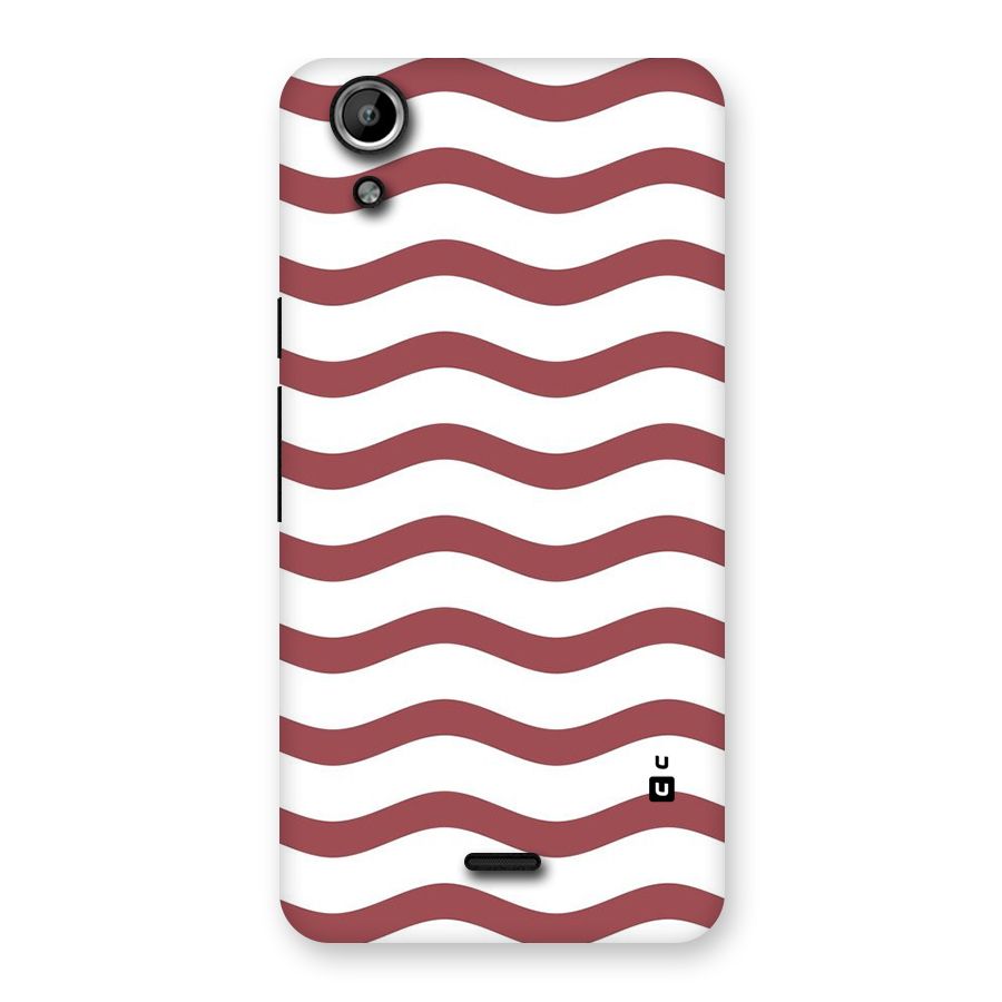 Flowing Stripes Red White Back Case for Micromax Canvas Selfie Lens Q345