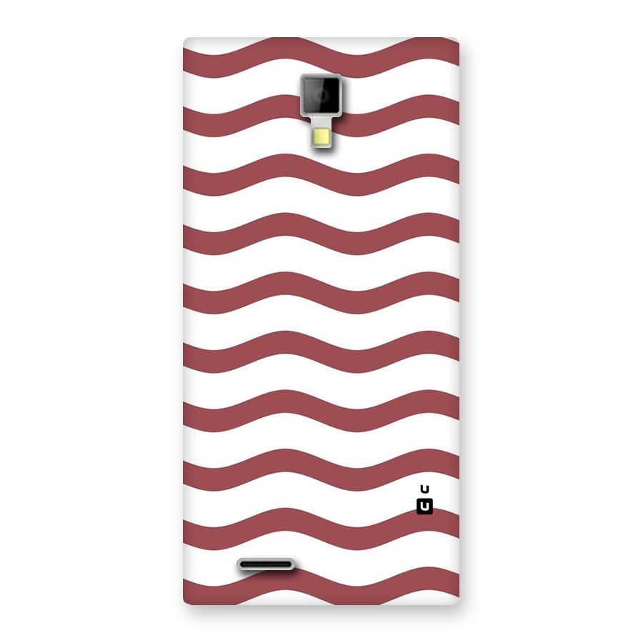 Flowing Stripes Red White Back Case for Micromax Canvas Xpress A99