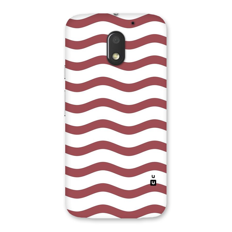 Flowing Stripes Red White Back Case for Moto E3 Power