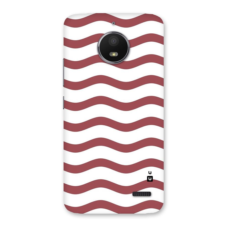Flowing Stripes Red White Back Case for Moto E4