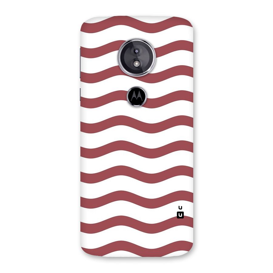 Flowing Stripes Red White Back Case for Moto E5