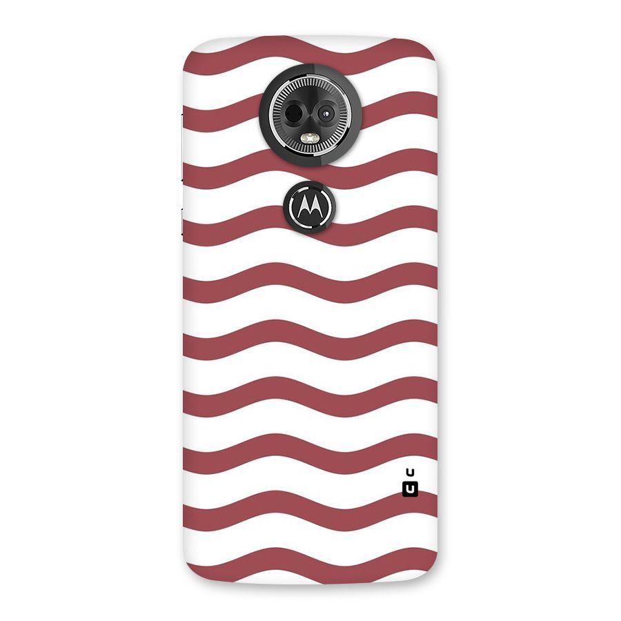 Flowing Stripes Red White Back Case for Moto E5 Plus
