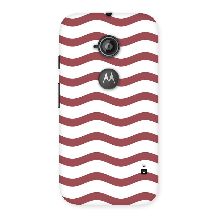 Flowing Stripes Red White Back Case for Moto E 2nd Gen
