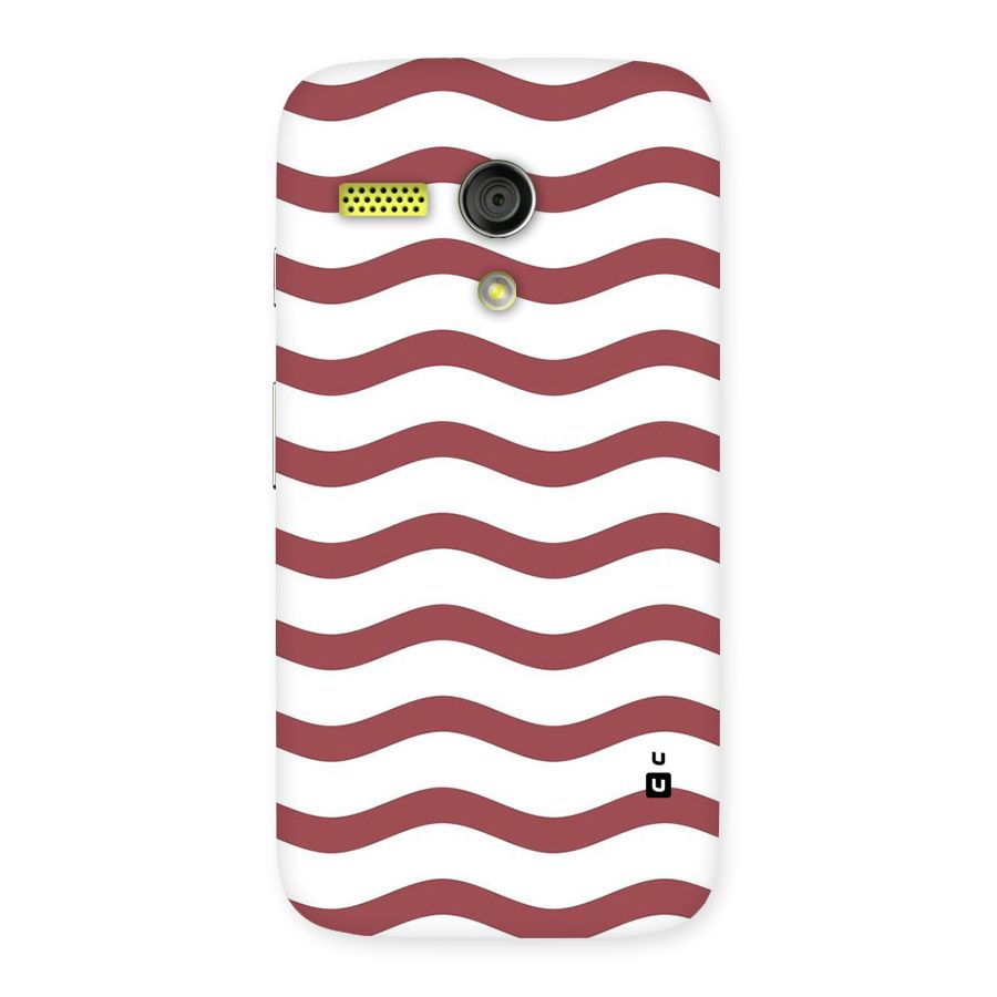 Flowing Stripes Red White Back Case for Moto G
