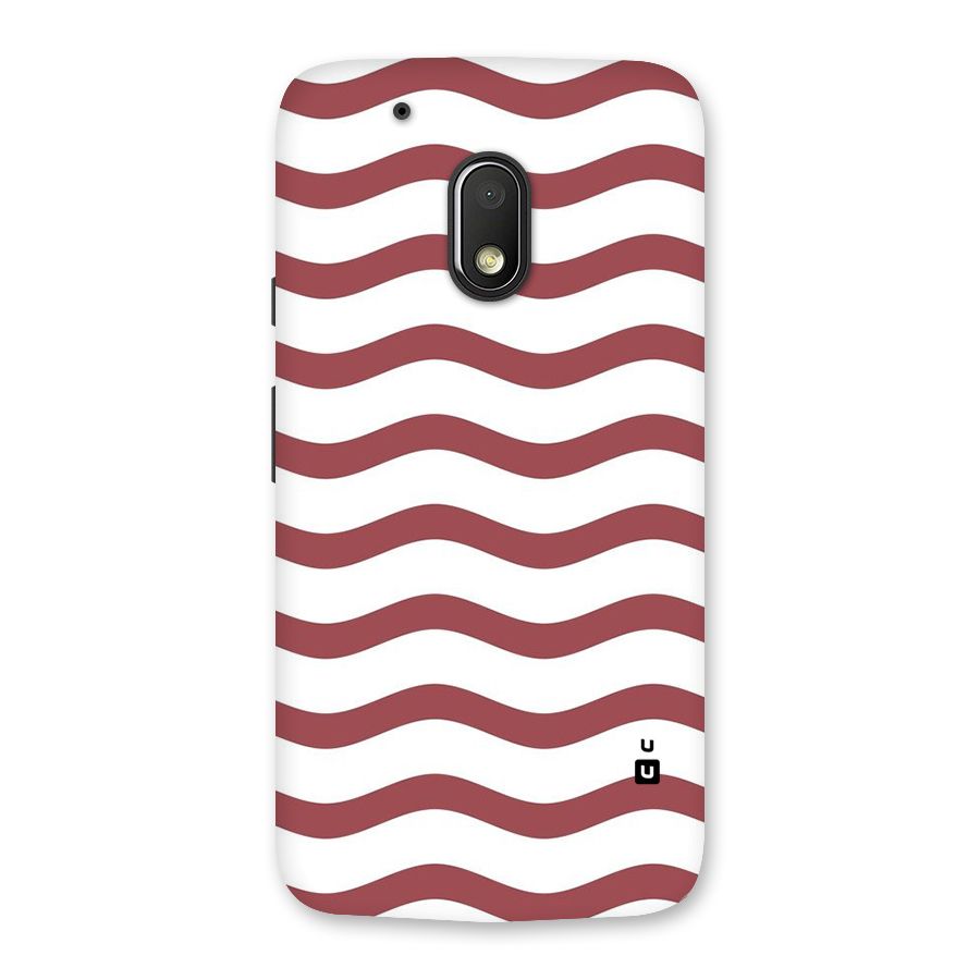 Flowing Stripes Red White Back Case for Moto G4 Play