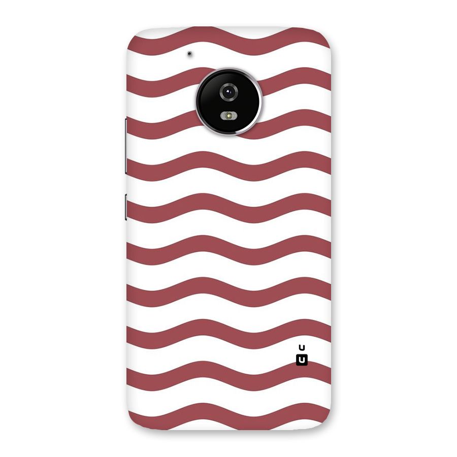Flowing Stripes Red White Back Case for Moto G5