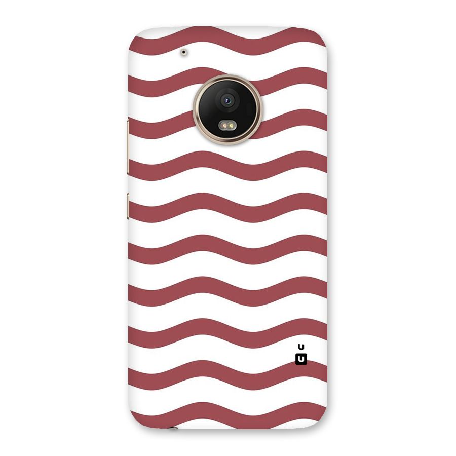Flowing Stripes Red White Back Case for Moto G5 Plus