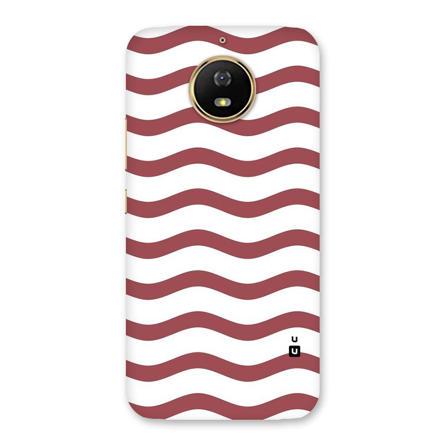 Flowing Stripes Red White Back Case for Moto G5s