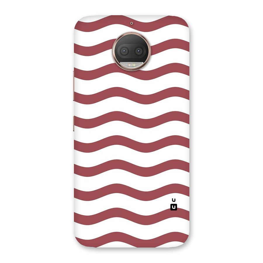 Flowing Stripes Red White Back Case for Moto G5s Plus