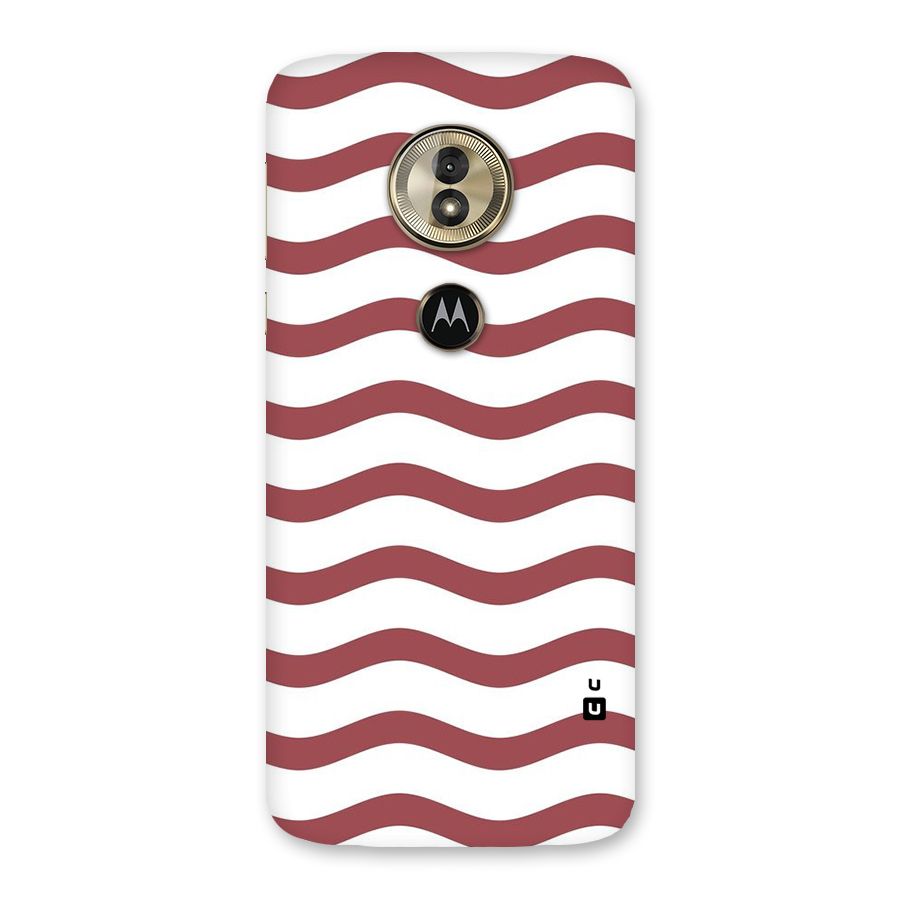 Flowing Stripes Red White Back Case for Moto G6 Play