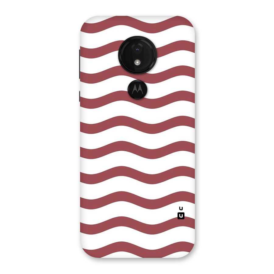 Flowing Stripes Red White Back Case for Moto G7 Power