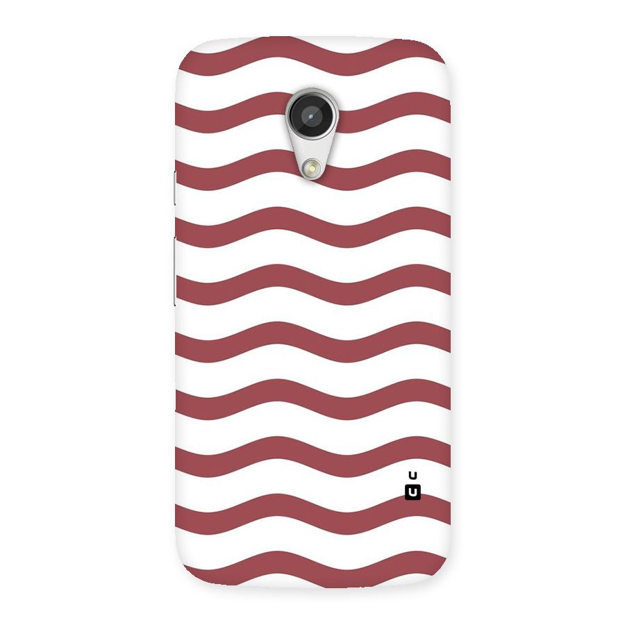 Flowing Stripes Red White Back Case for Moto G 2nd Gen
