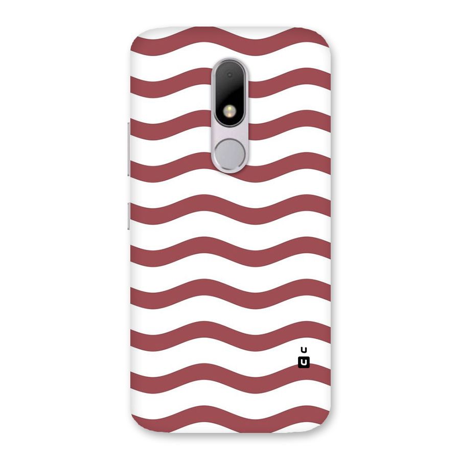 Flowing Stripes Red White Back Case for Moto M