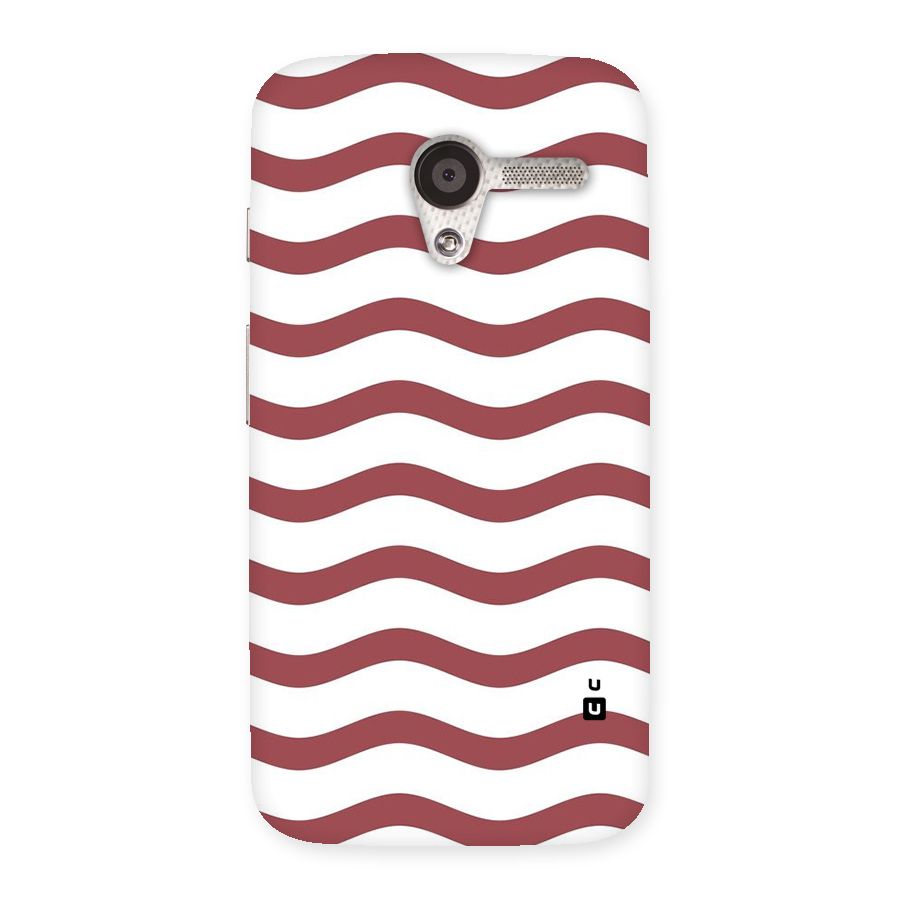 Flowing Stripes Red White Back Case for Moto X