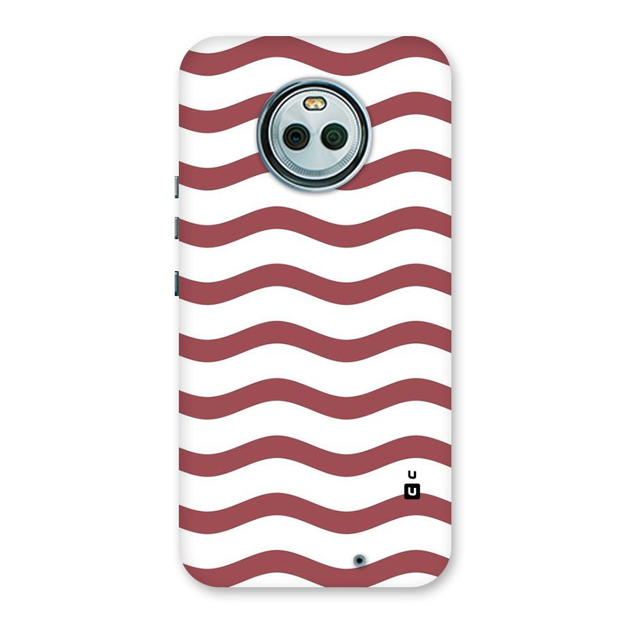 Flowing Stripes Red White Back Case for Moto X4