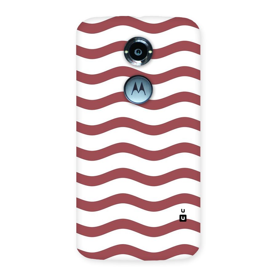 Flowing Stripes Red White Back Case for Moto X 2nd Gen