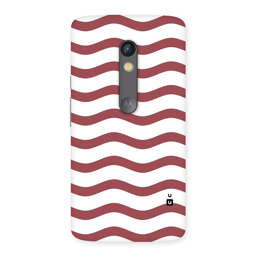 Flowing Stripes Red White Back Case for Moto X Play