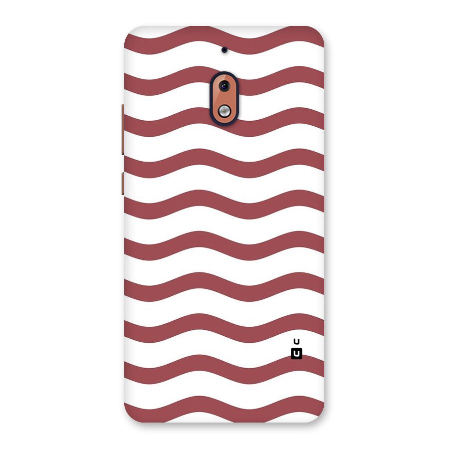 Flowing Stripes Red White Back Case for Nokia 2.1