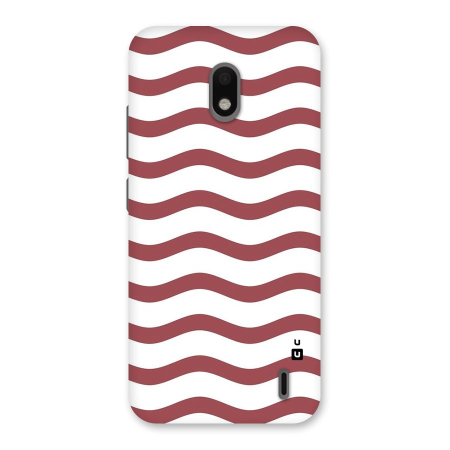 Flowing Stripes Red White Back Case for Nokia 2.2
