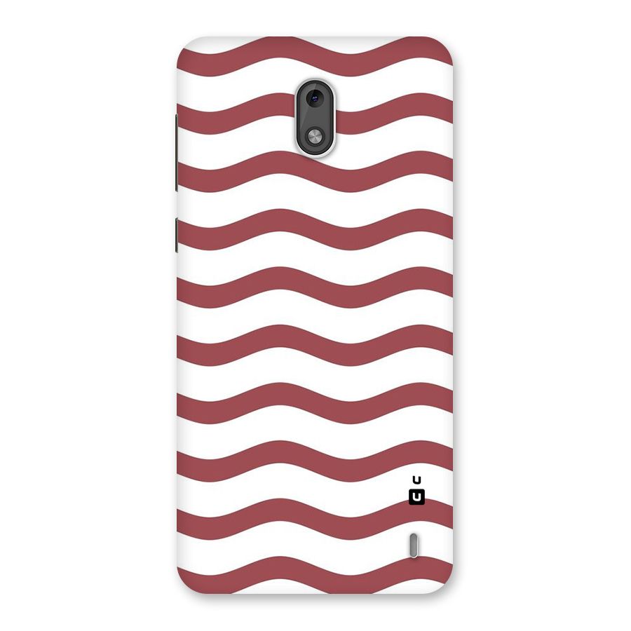 Flowing Stripes Red White Back Case for Nokia 2