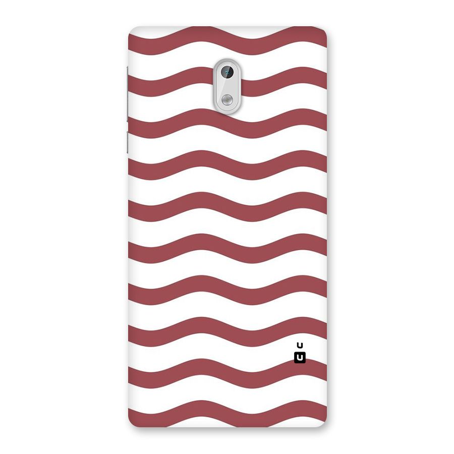 Flowing Stripes Red White Back Case for Nokia 3