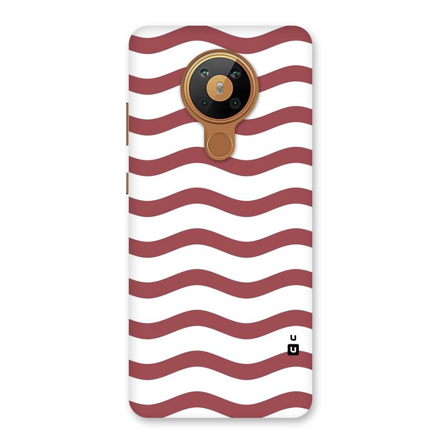 Flowing Stripes Red White Back Case for Nokia 5.3