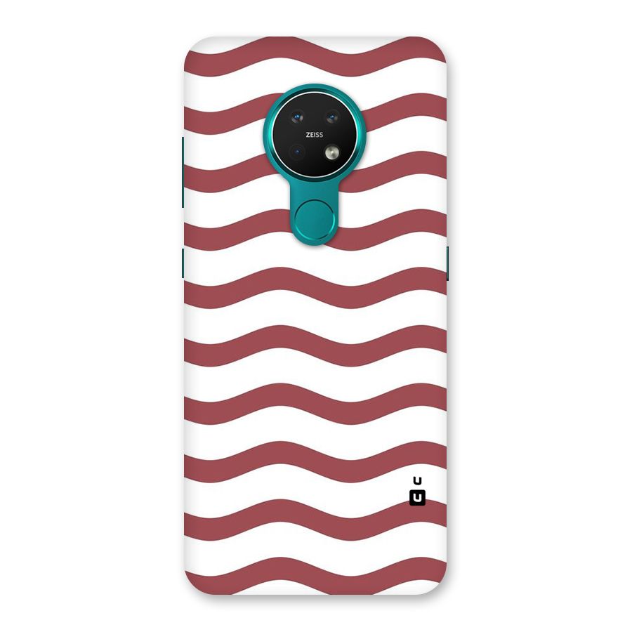Flowing Stripes Red White Back Case for Nokia 7.2