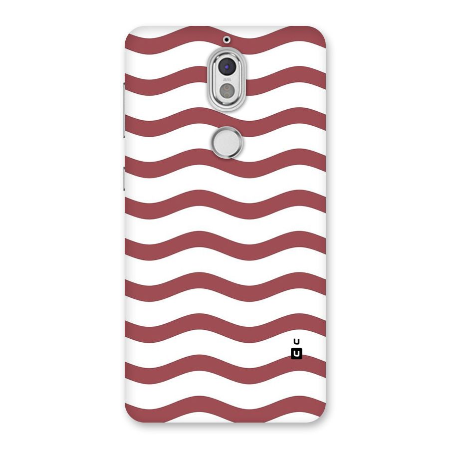 Flowing Stripes Red White Back Case for Nokia 7