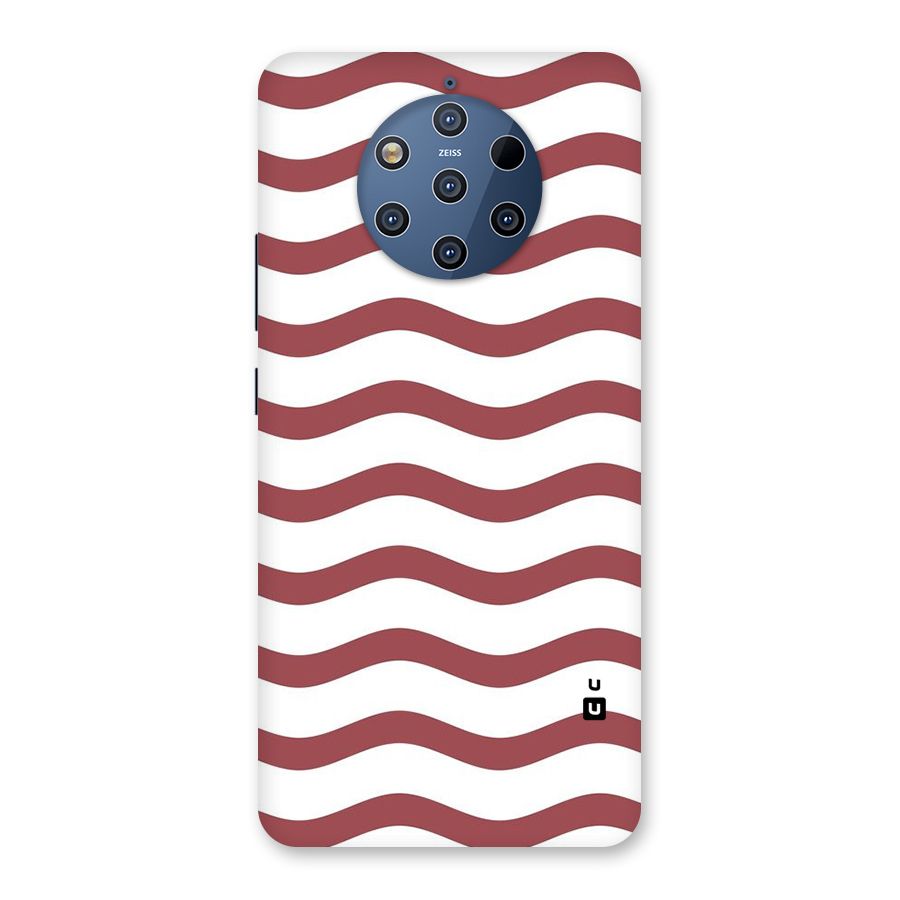 Flowing Stripes Red White Back Case for Nokia 9 PureView