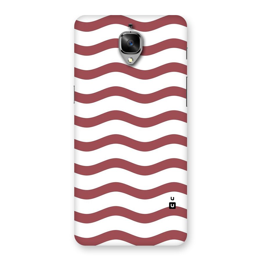 Flowing Stripes Red White Back Case for OnePlus 3T