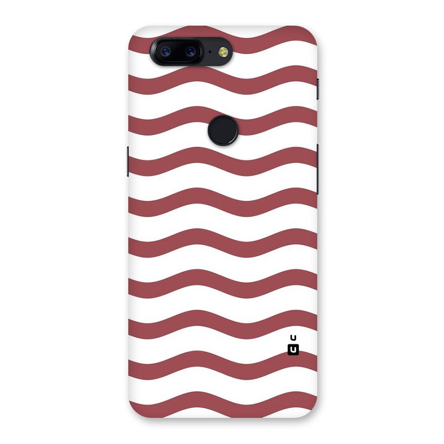 Flowing Stripes Red White Back Case for OnePlus 5T