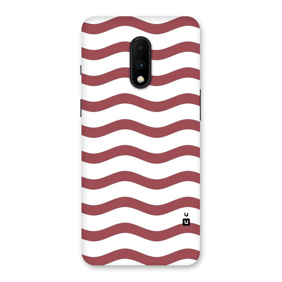 Flowing Stripes Red White Back Case for OnePlus 7