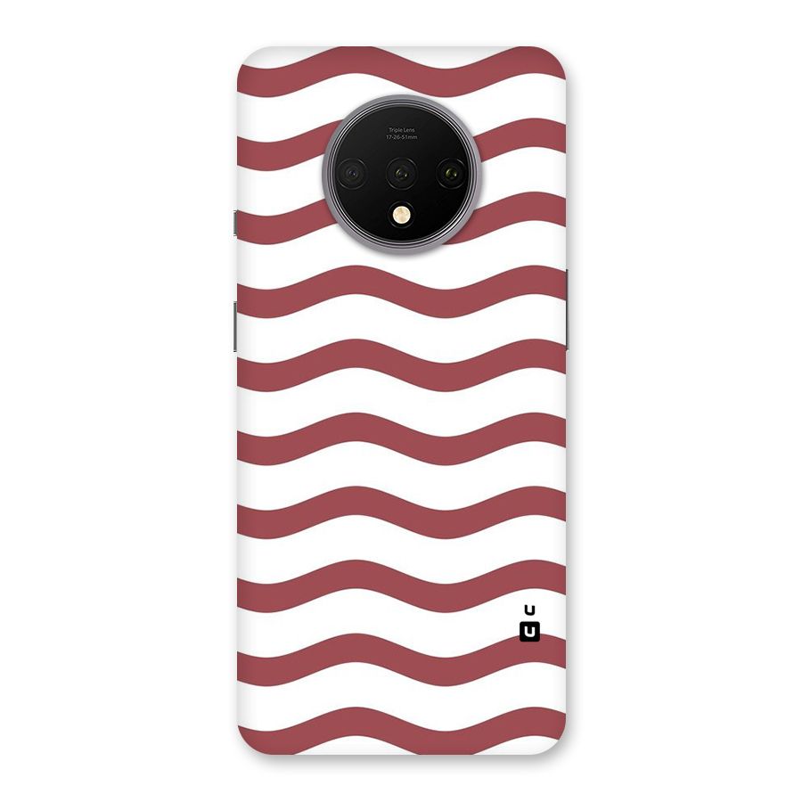 Flowing Stripes Red White Back Case for OnePlus 7T