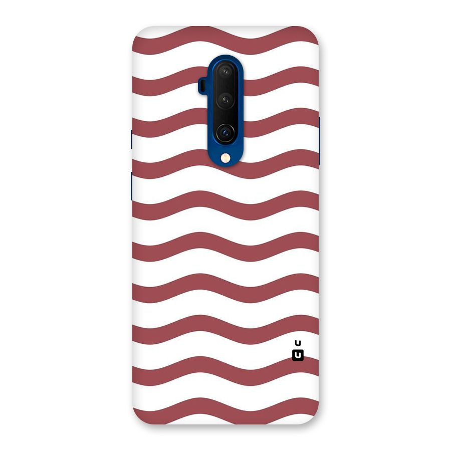 Flowing Stripes Red White Back Case for OnePlus 7T Pro