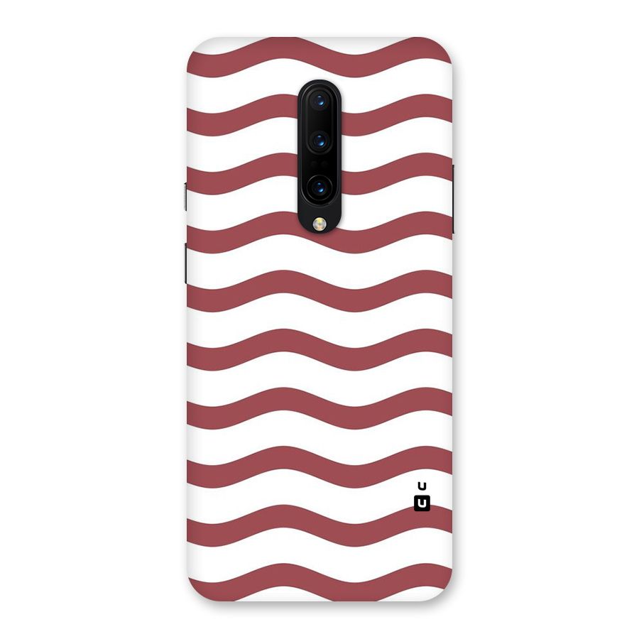 Flowing Stripes Red White Back Case for OnePlus 7 Pro