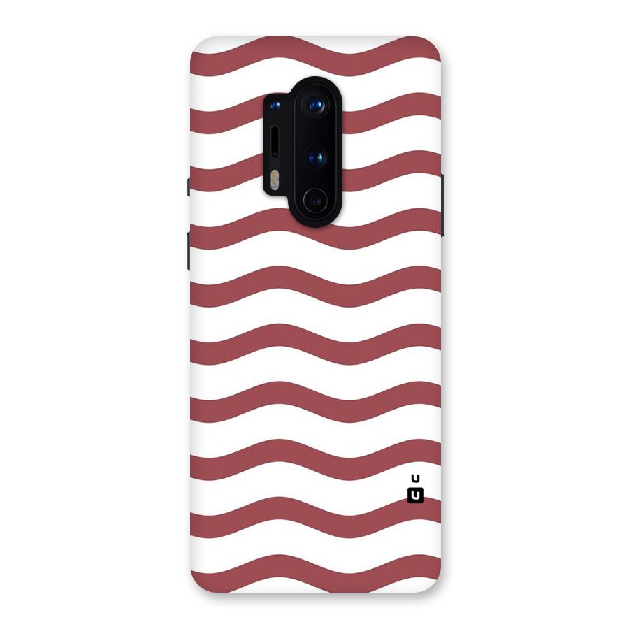 Flowing Stripes Red White Back Case for OnePlus 8 Pro