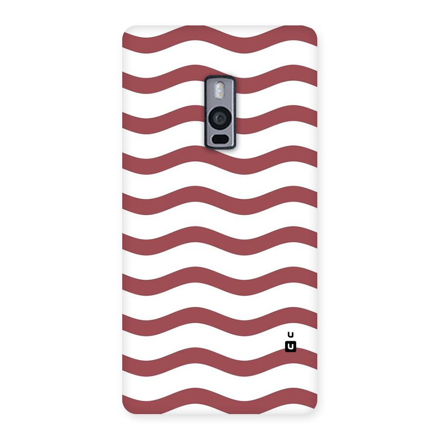 Flowing Stripes Red White Back Case for OnePlus Two