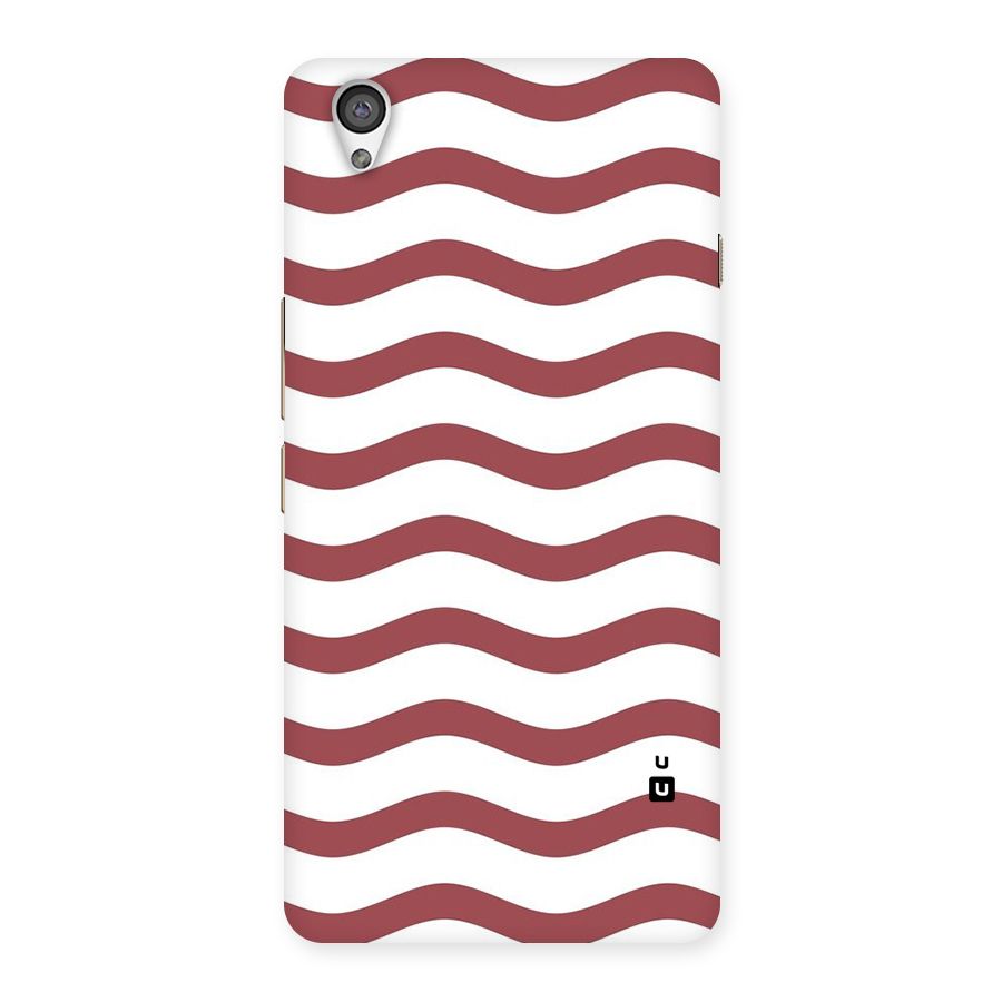 Flowing Stripes Red White Back Case for OnePlus X
